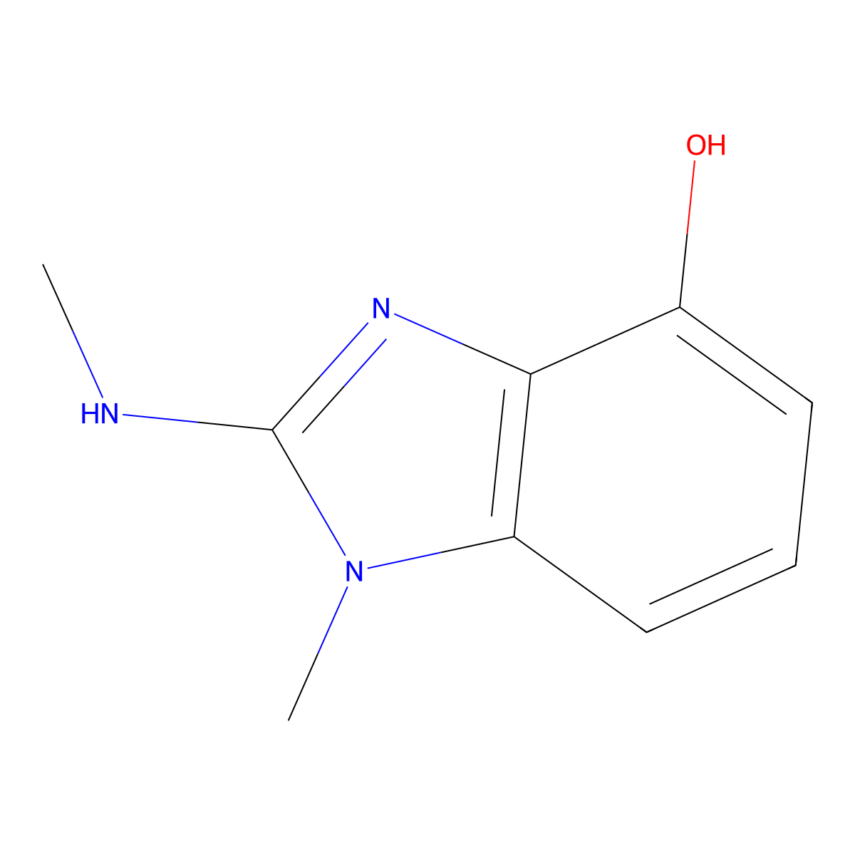 1-Methyl-2-(methylamino)-1H-benzo[d]imidazol-4-ol molecular structure, CAS 177478-32-9