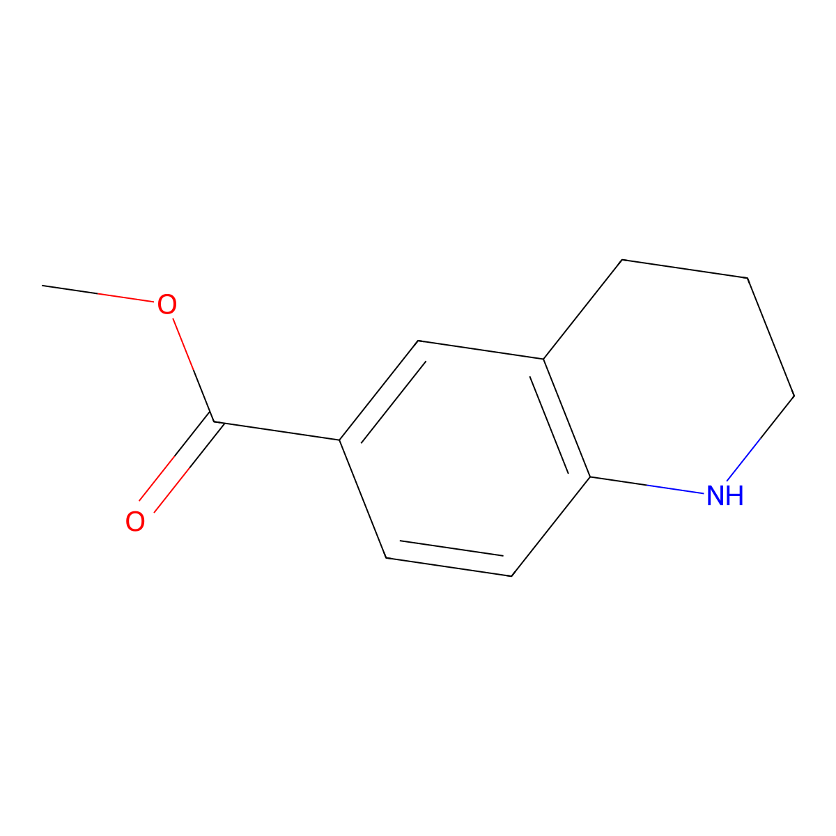 Methyl 1,2,3,4-tetrahydroquinoline-6-carboxylate molecular structure, CAS 177478-49-8