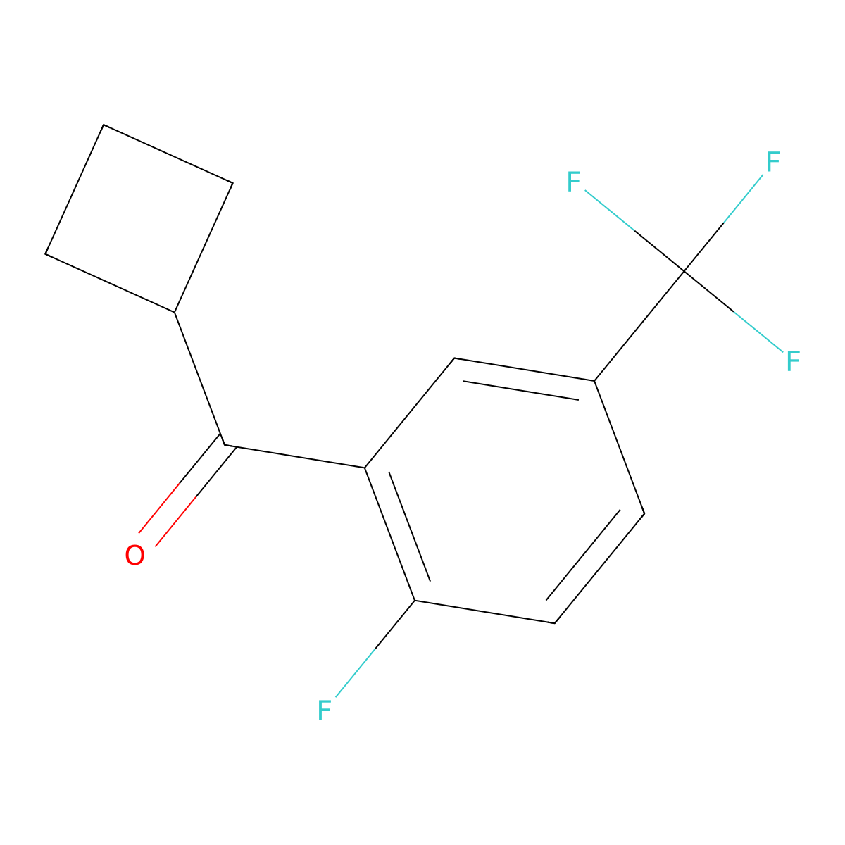 Cyclobutyl[2-fluoro-5-(trifluoromethyl)phenyl]methanone molecular structure, CAS 1774825-53-4