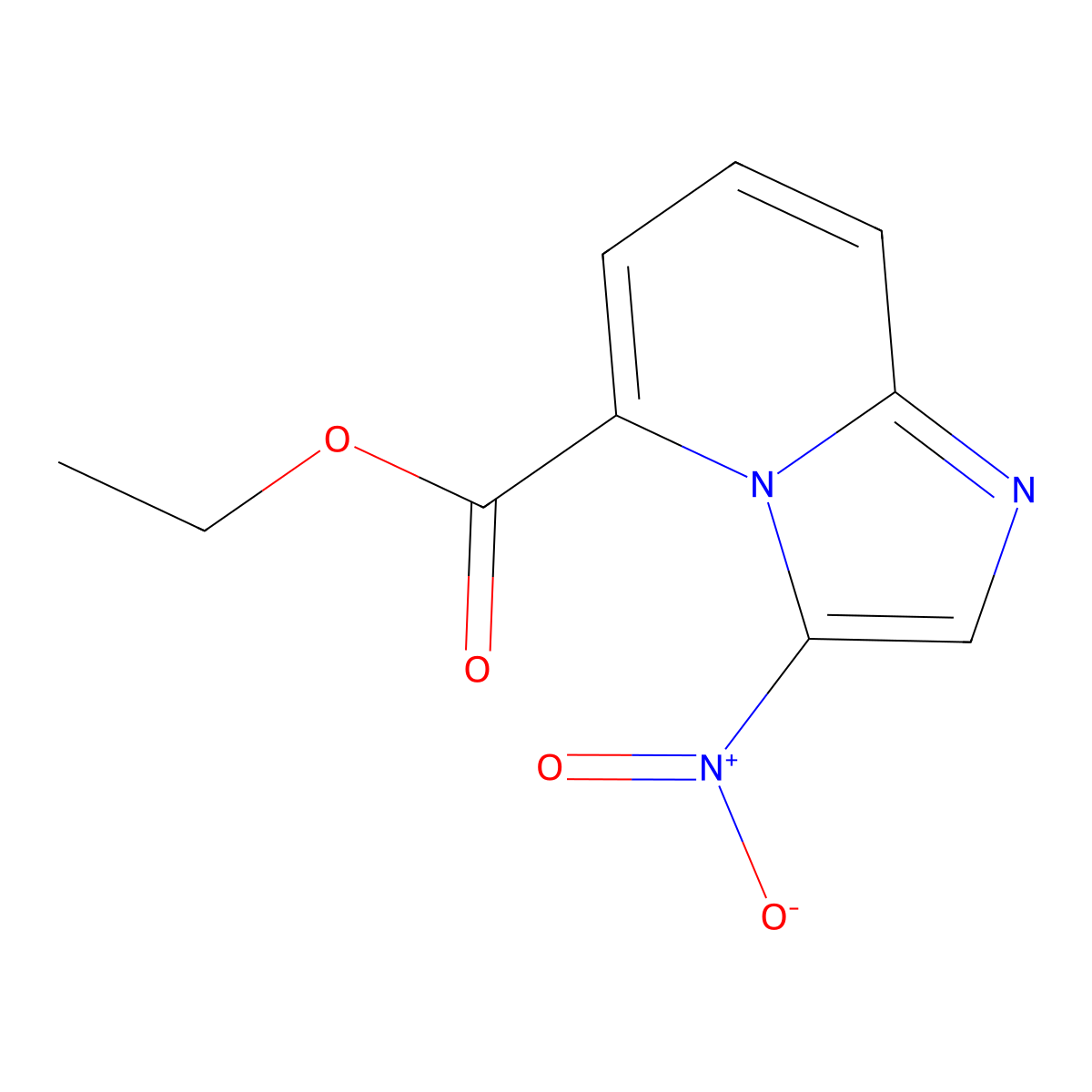 Ethyl 3-nitroimidazo[1,2-a]pyridine-5-carboxylate molecular structure, CAS 177485-57-3