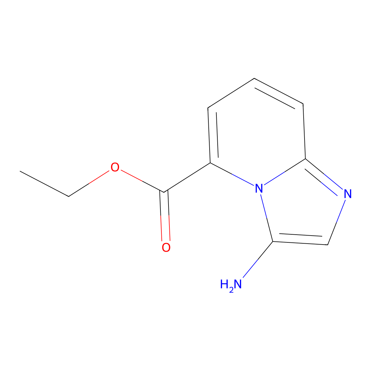 Ethyl 3-aminoimidazo[1,2-a]pyridine-5-carboxylate molecular structure, CAS 177485-58-4