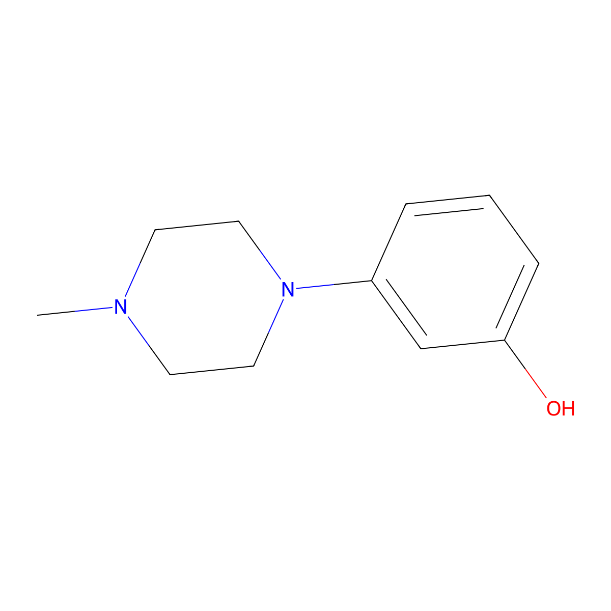 3-(4-Methylpiperazin-1-yl)phenol molecular structure, CAS 177489-10-0