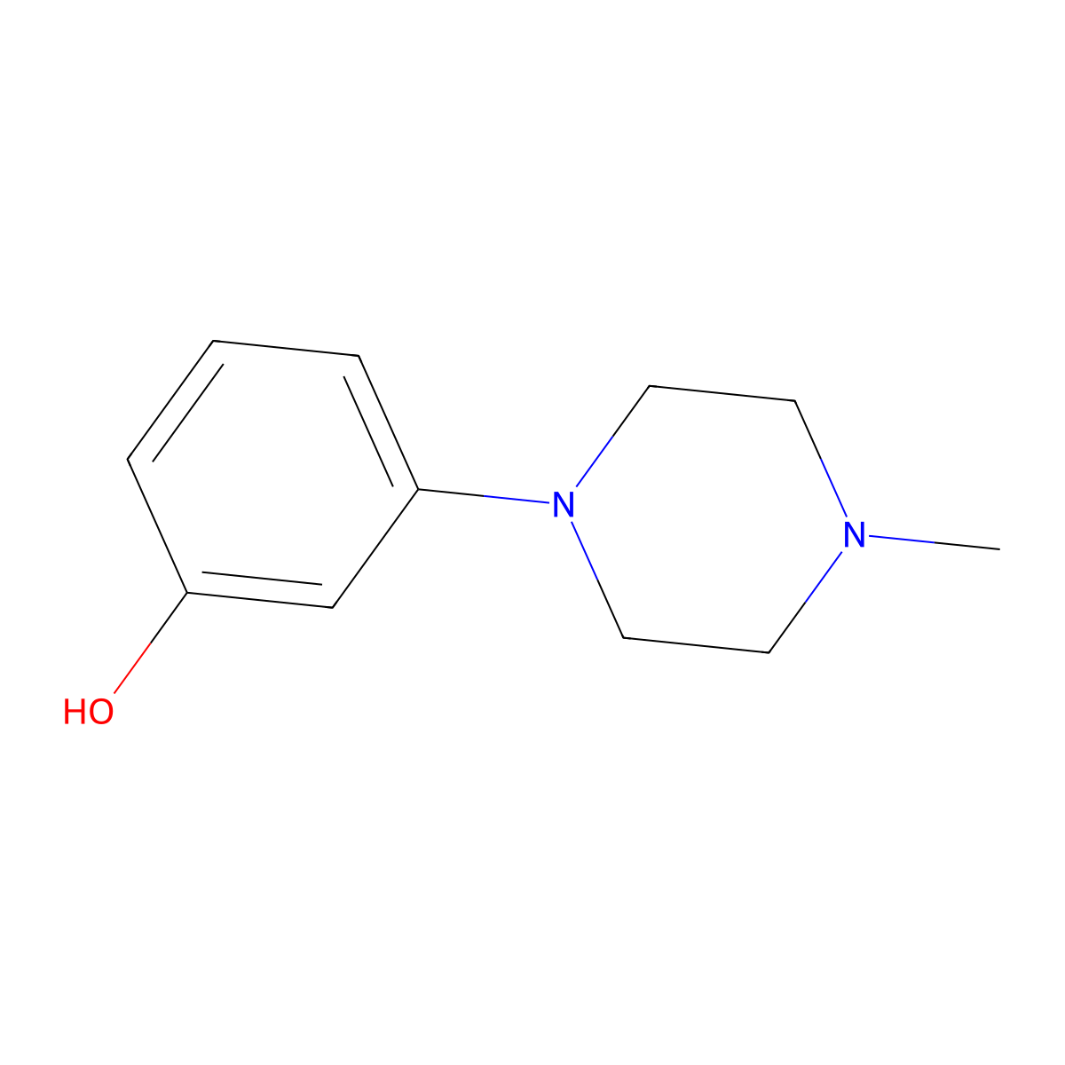 3-(4-Methylpiperazin-1-yl)phenol molecular structure, CAS 177489-10-0