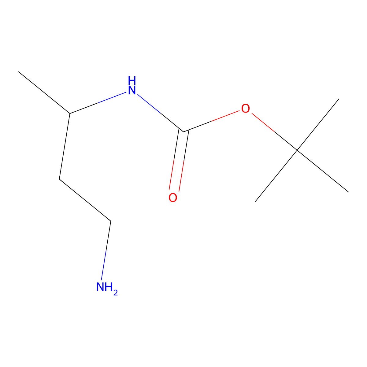 tert-Butyl (4-aminobutan-2-yl)carbamate molecular structure, CAS 177489-90-6