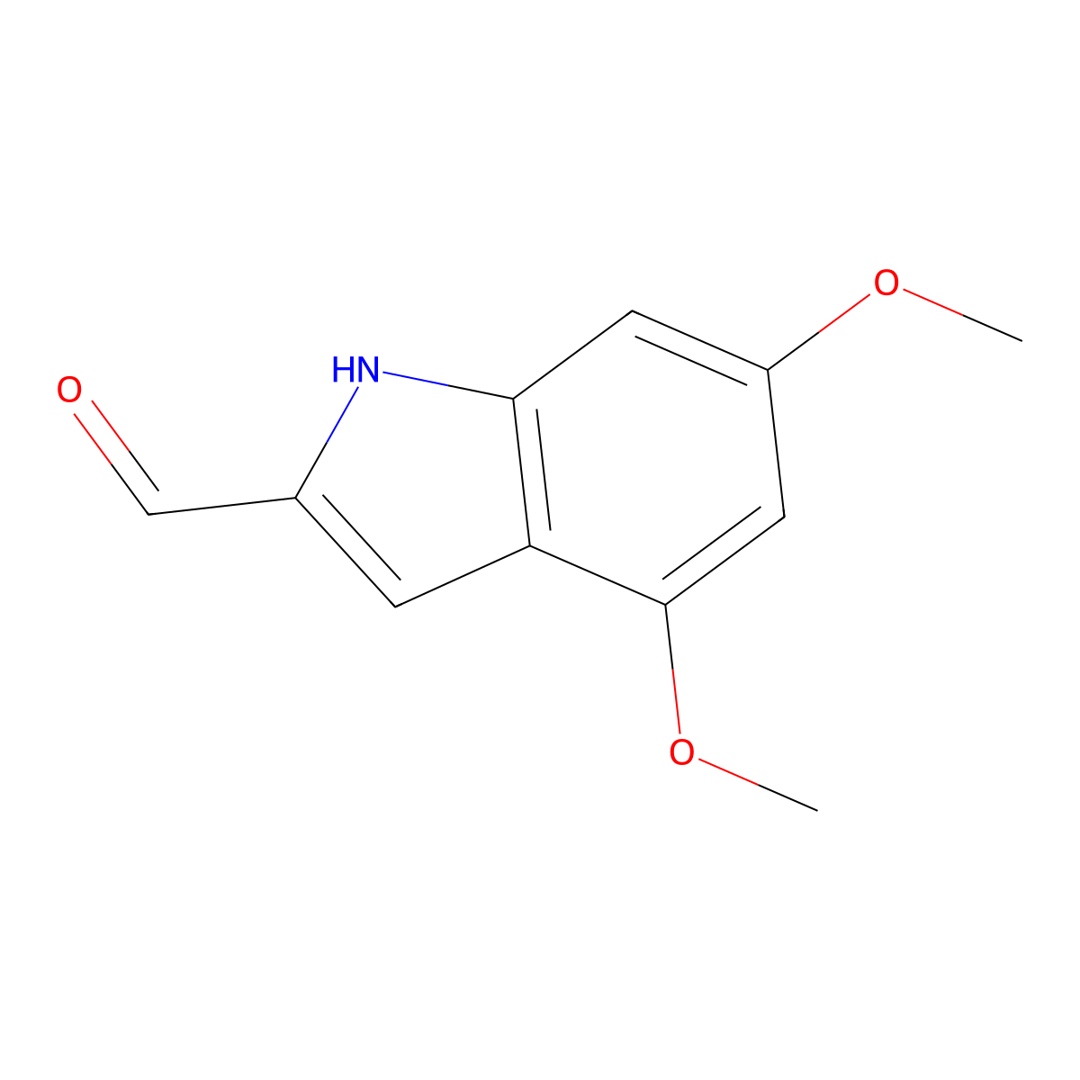 4,6-Dimethoxy-1H-indole-2-carbaldehyde molecular structure, CAS 1774893-01-4