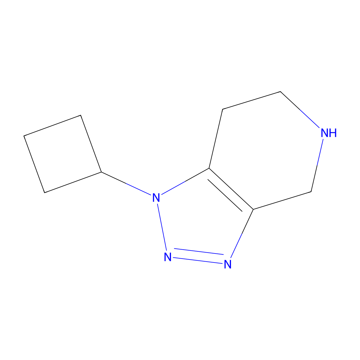 1-Cyclobutyl-4,5,6,7-tetrahydro-1H-[1,2,3]triazolo[4,5-c]pyridine molecular structure, CAS 1774893-12-7