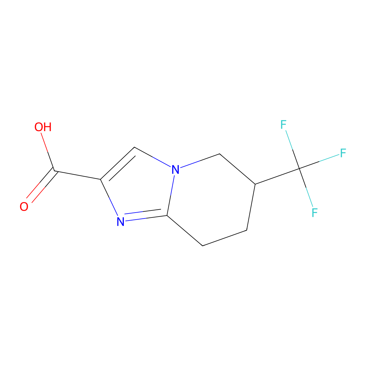 6-(Trifluoromethyl)-5,6,7,8-tetrahydroimidazo[1,2-a]pyridine-2-carboxylic acid molecular structure, CAS 1774893-22-9