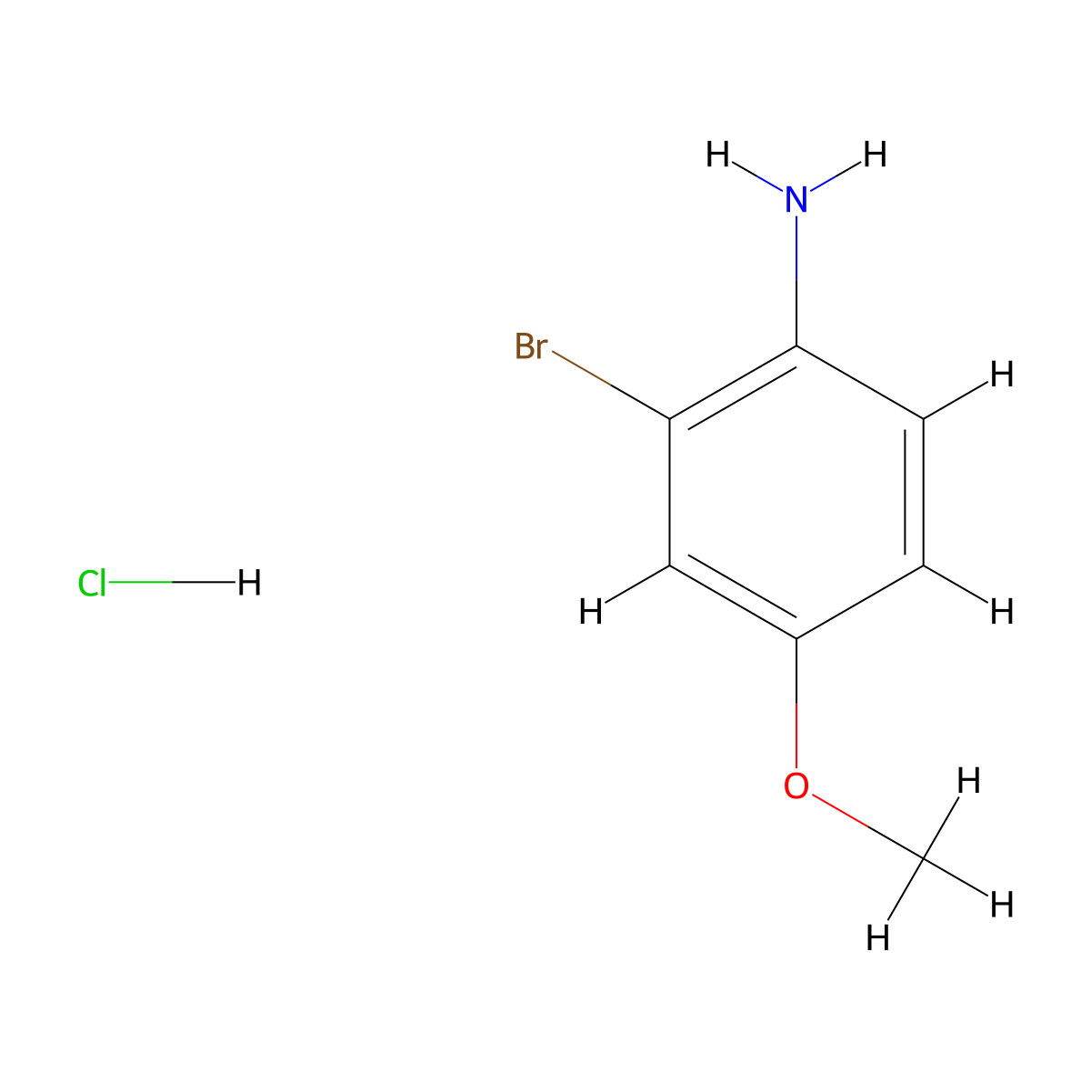 2-Bromo-4-methoxyaniline hydrochloride molecular structure, CAS 1774893-42-3
