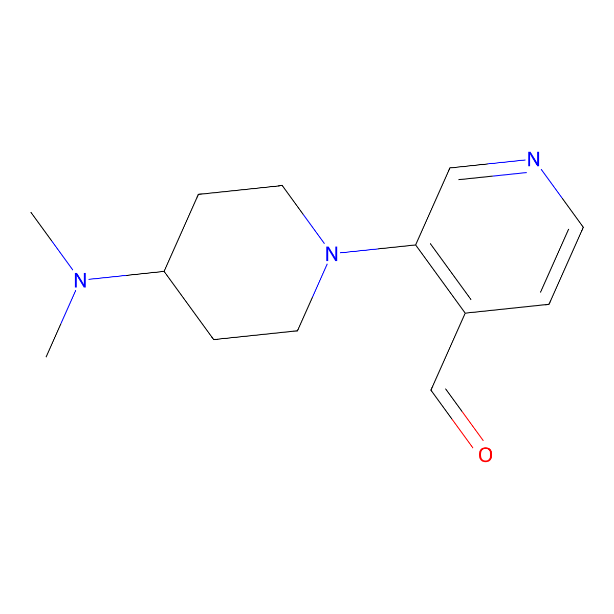 3-(4-(Dimethylamino)piperidin-1-yl)isonicotinaldehyde molecular structure, CAS 1774895-14-5