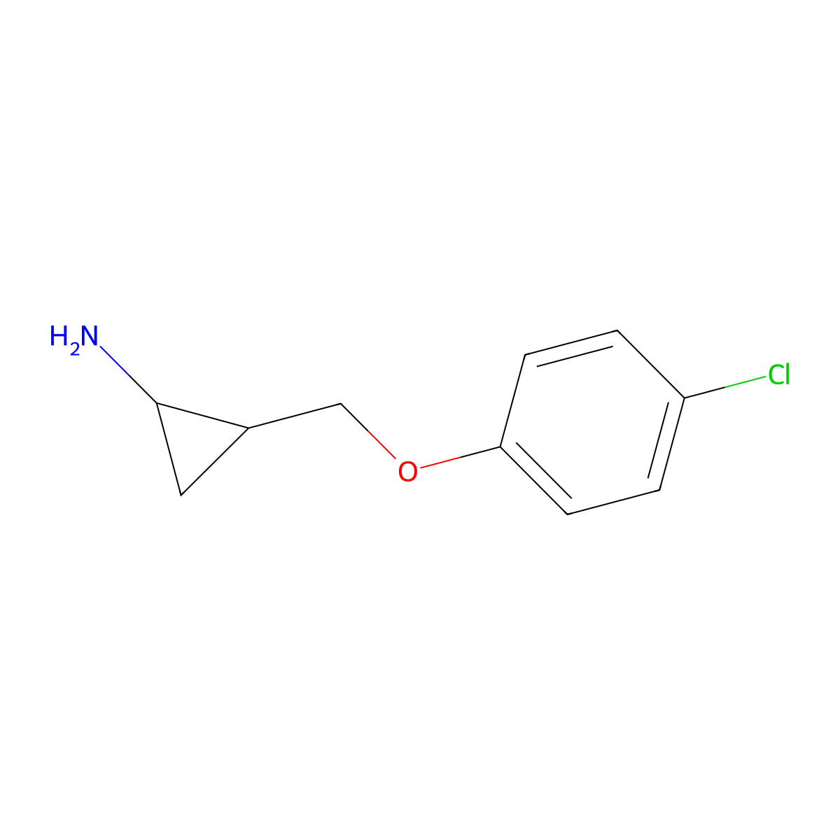 2-[(4-Chlorophenoxy)methyl]cyclopropan-1-amine molecular structure, CAS 1774895-86-1