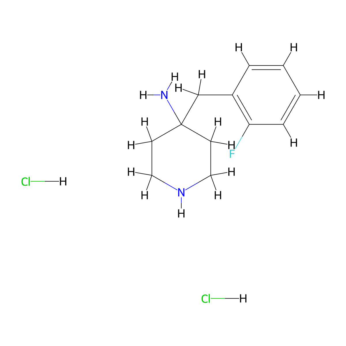 4-(2-Fluorobenzyl)piperidin-4-amine dihydrochloride molecular structure, CAS 1774896-11-5