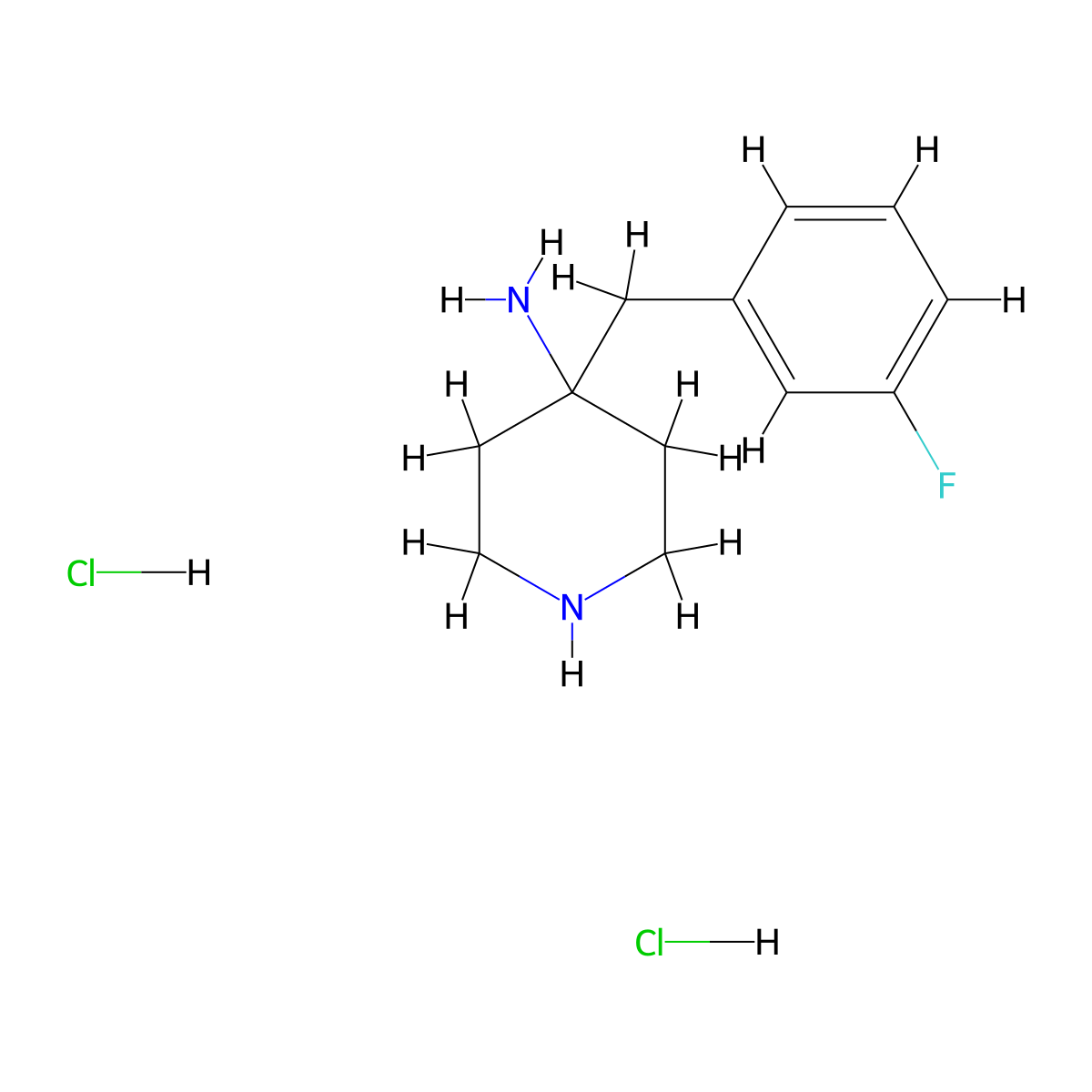 4-(3-Fluorobenzyl)piperidin-4-amine dihydrochloride molecular structure, CAS 1774896-30-8