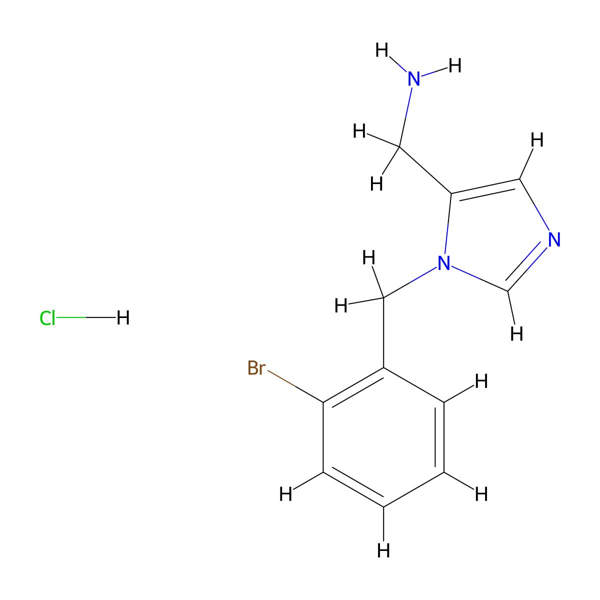 [1-(2-Bromobenzyl)-1H-imidazol-5-yl]methanamine hydrochloride molecular structure, CAS 1774896-38-6