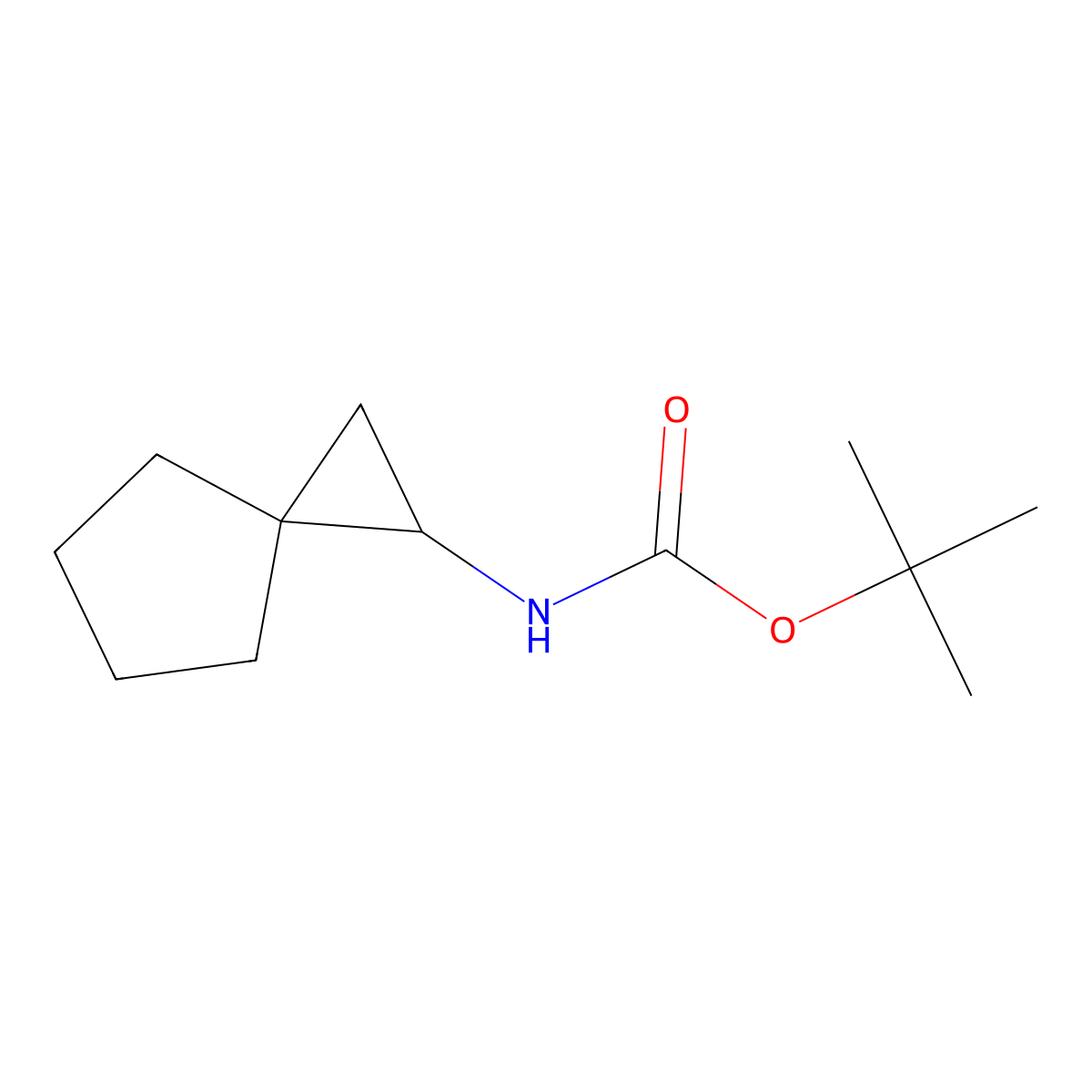tert-Butyl spiro[2.4]heptan-1-ylcarbamate molecular structure, CAS 1774896-53-5