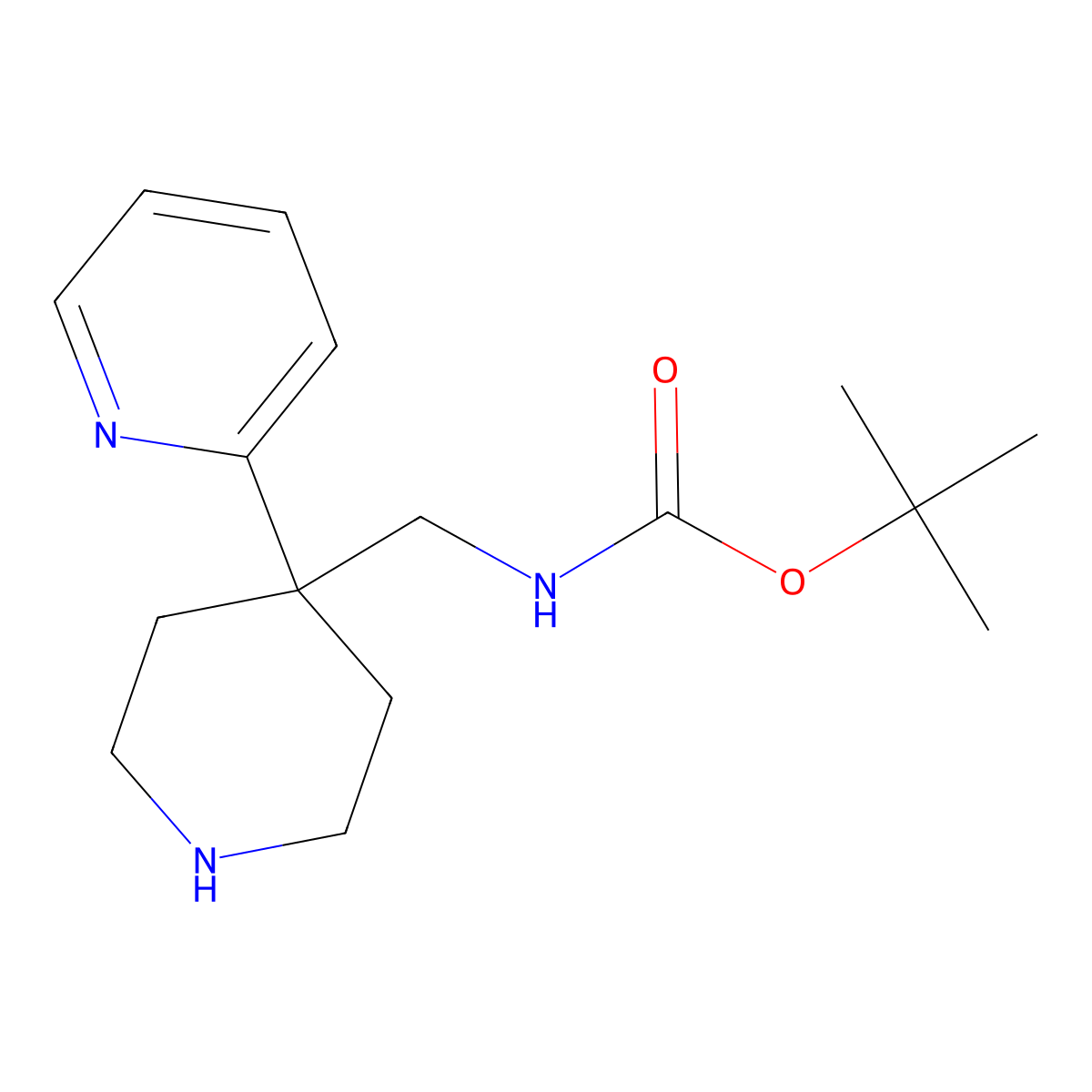 tert-Butyl [4-(pyridin-2-yl)piperidin-4-yl]methylcarbamate molecular structure, CAS 1774896-55-7