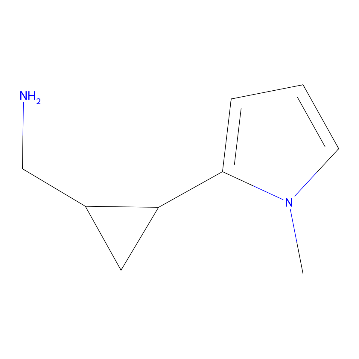 [2-(1-methyl-1H-pyrrol-2-yl)cyclopropyl]methanamine molecular structure, CAS 1774896-57-9