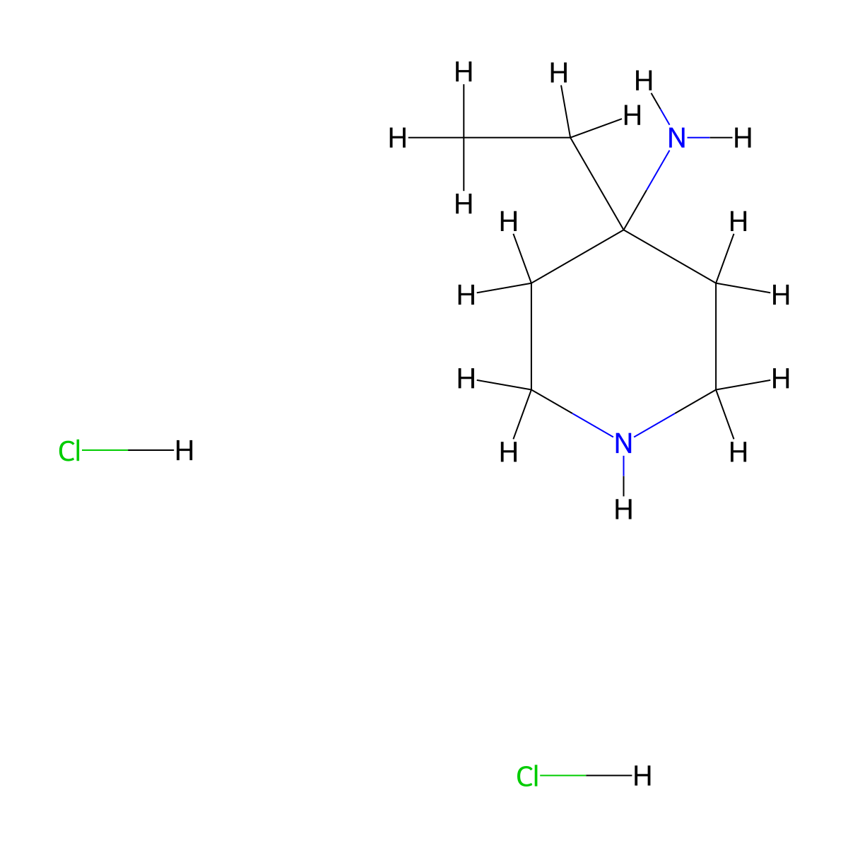 4-Ethylpiperidin-4-amine dihydrochloride molecular structure, CAS 1774896-82-0