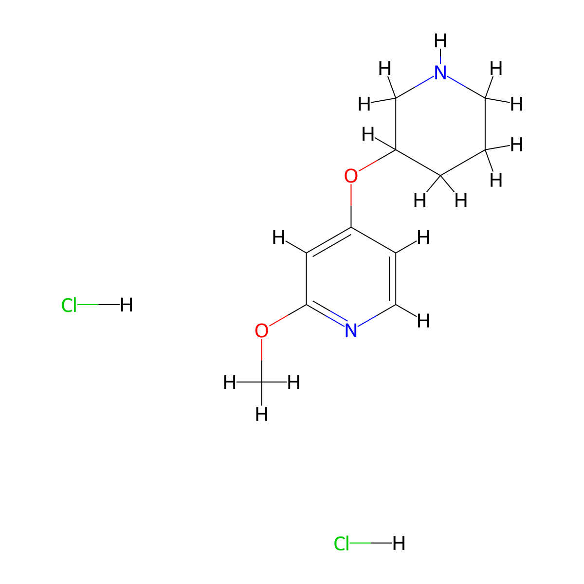 2-Methoxy-4-(piperidin-3-yloxy)pyridinedihydrochloride molecular structure, CAS 1774897-29-8
