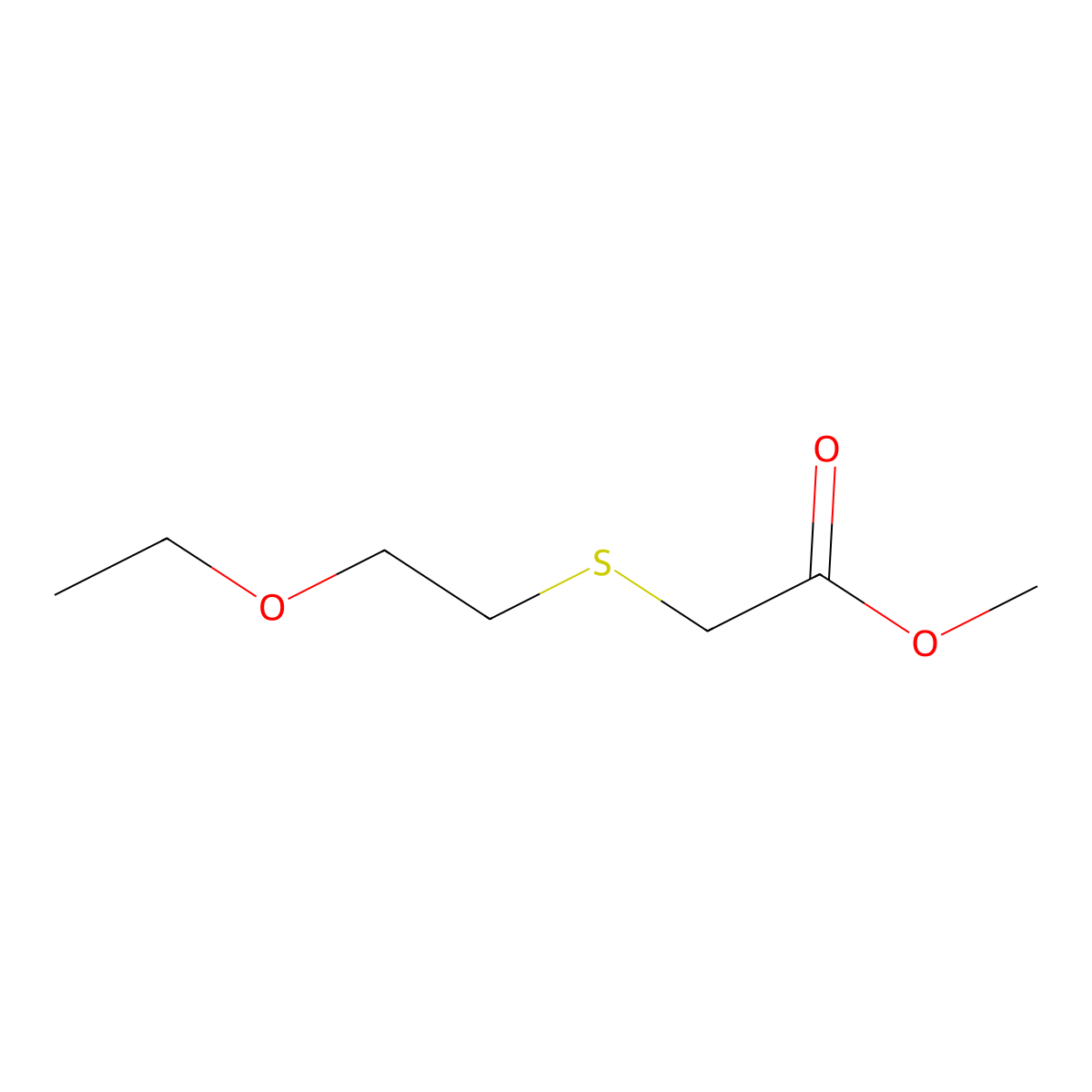 Methyl 2-[(2-ethoxyethyl)sulfanyl]acetate molecular structure, CAS 1774898-32-6