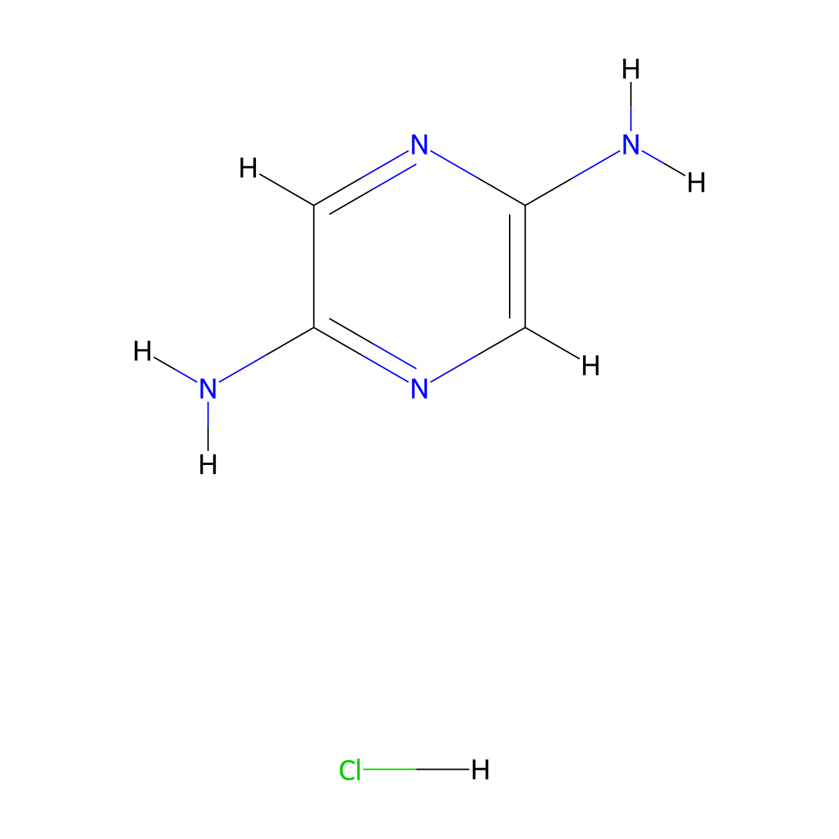 Pyrazine-2,5-diamine hydrochloride molecular structure, CAS 1774898-40-6