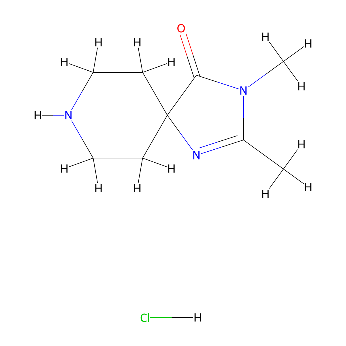 2,3-Dimethyl-1,3,8-triazaspiro[4.5]dec-1-en-4-one hydrochloride molecular structure, CAS 1774899-05-6