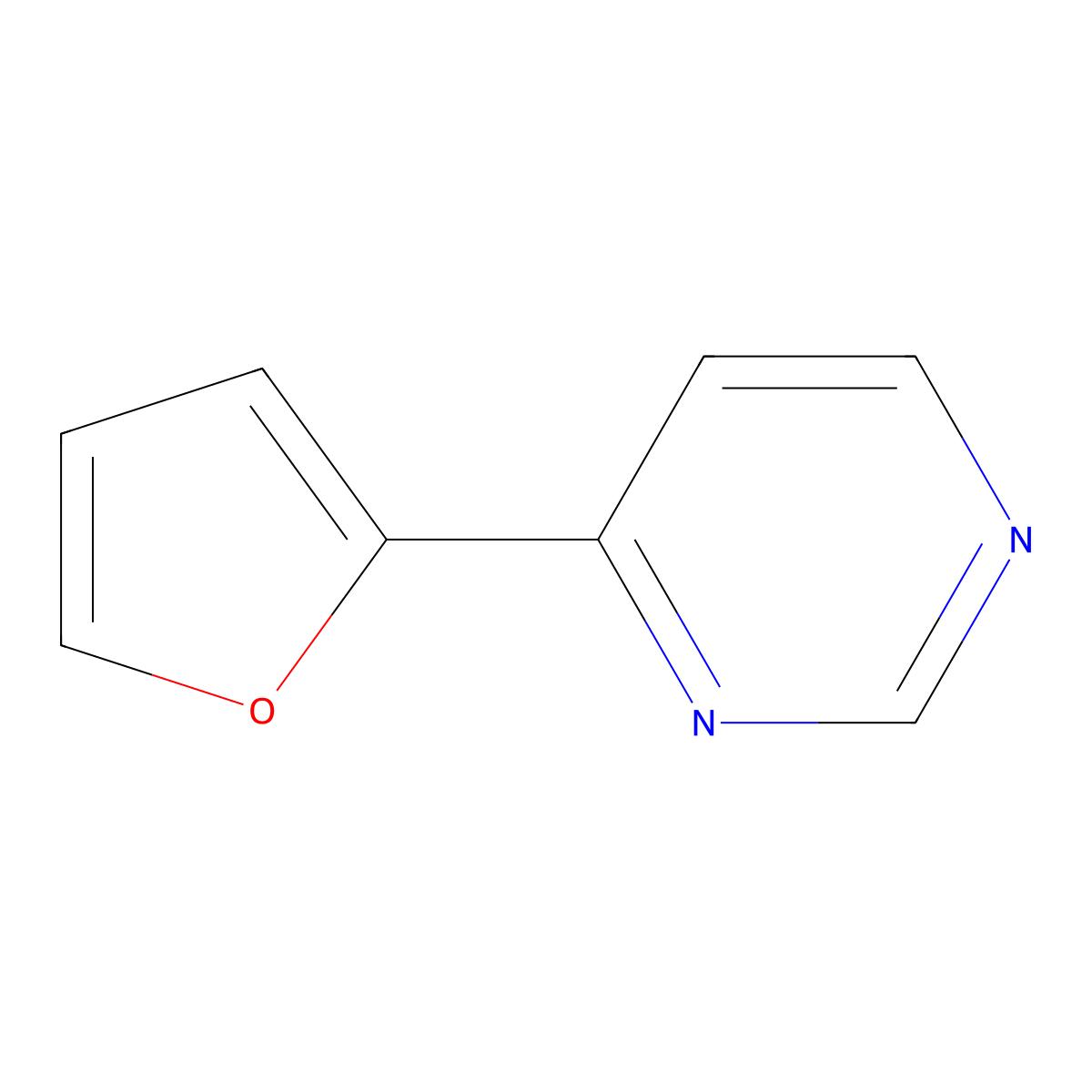 4-(Furan-2-yl)pyrimidine molecular structure, CAS 17749-82-5