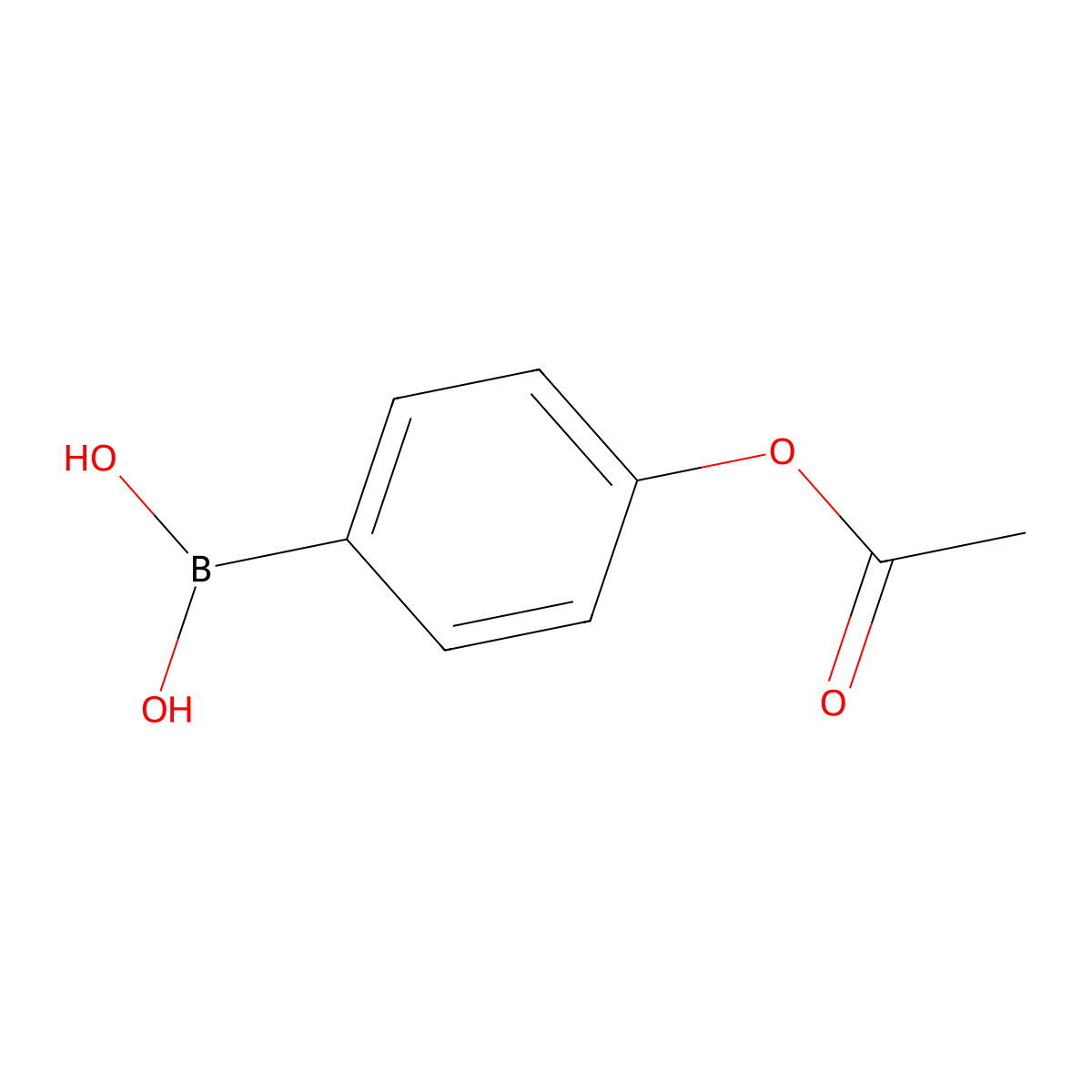 4-Acetoxybenzeneboronic acid molecular structure, CAS 177490-82-3