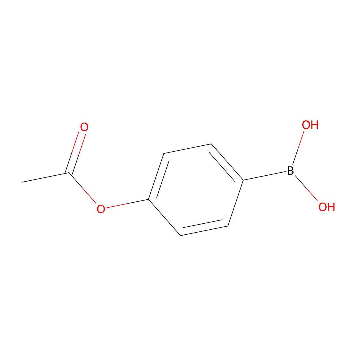 4-Acetoxybenzeneboronic acid molecular structure, CAS 177490-82-3
