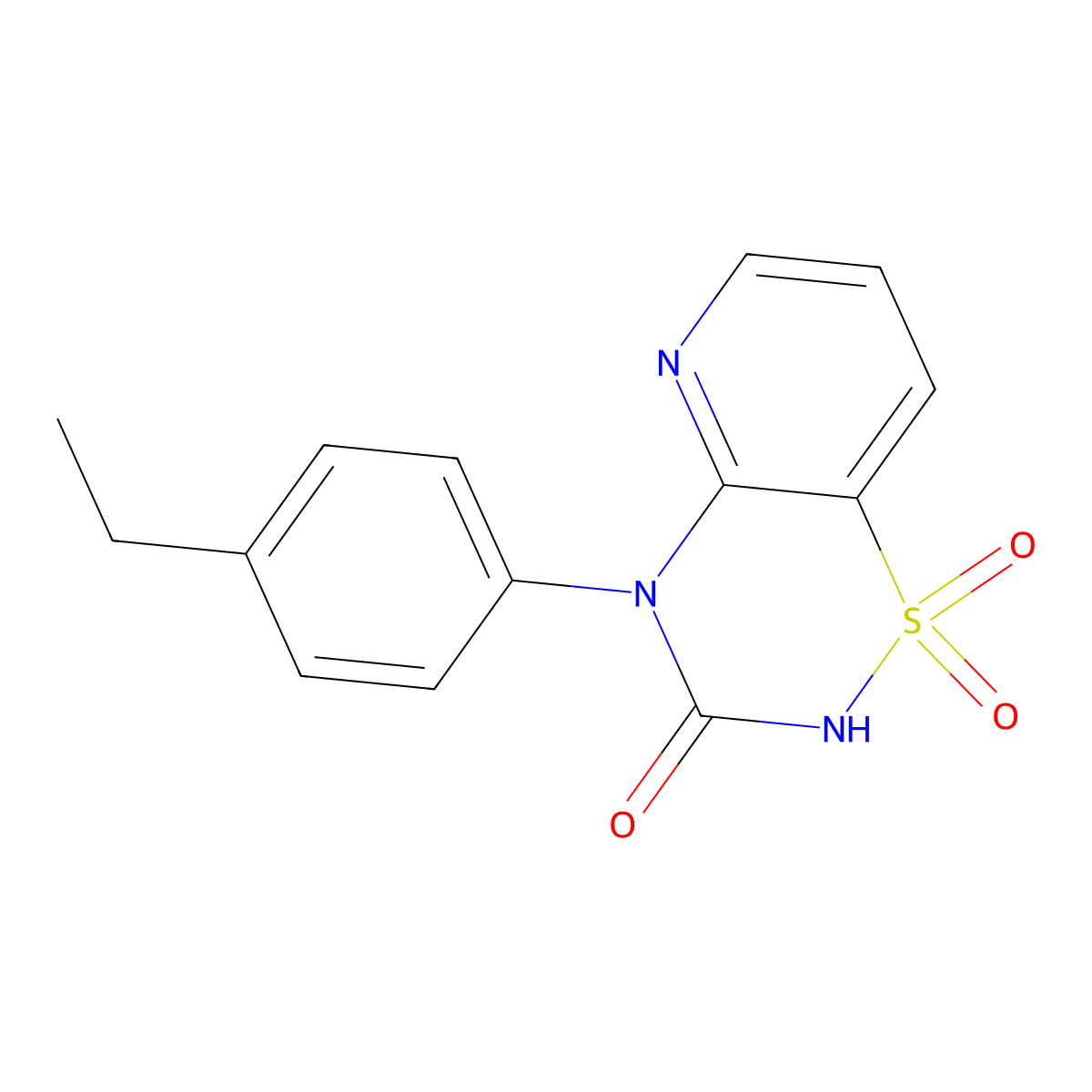 4-(4-ethylphenyl)-2H-pyrido[2,3-e][1,2,4]thiadiazin-3(4H)-one 1,1-dioxide molecular structure, CAS 1774901-09-5