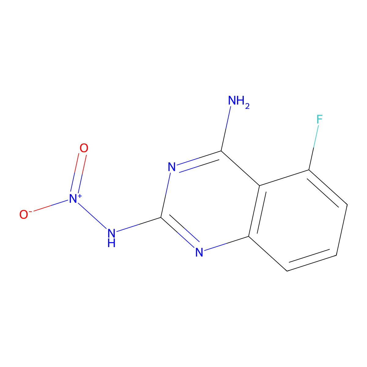 5-fluoro-N2-nitroquinazoline-2,4-diamine molecular structure, CAS 1774904-36-7