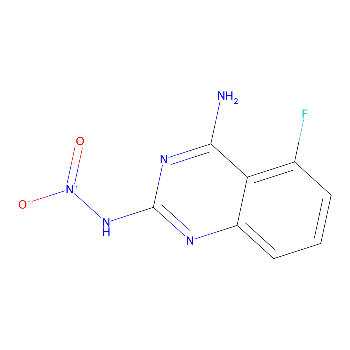 5-fluoro-N2-nitroquinazoline-2,4-diamine molecular structure, CAS 1774904-36-7