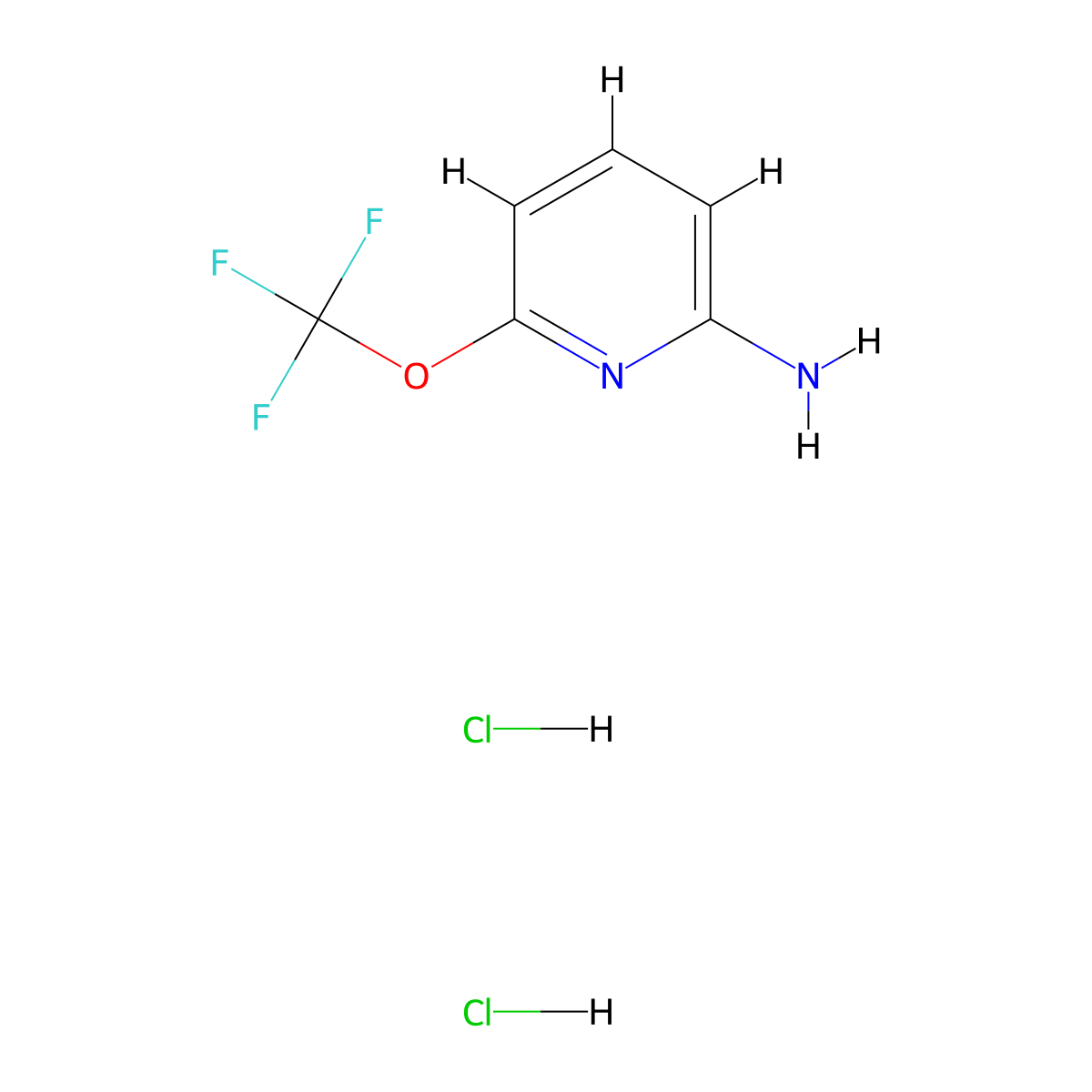 6-(Trifluoromethoxy)pyridin-2-amine dihydrochloride molecular structure, CAS 1774904-95-8