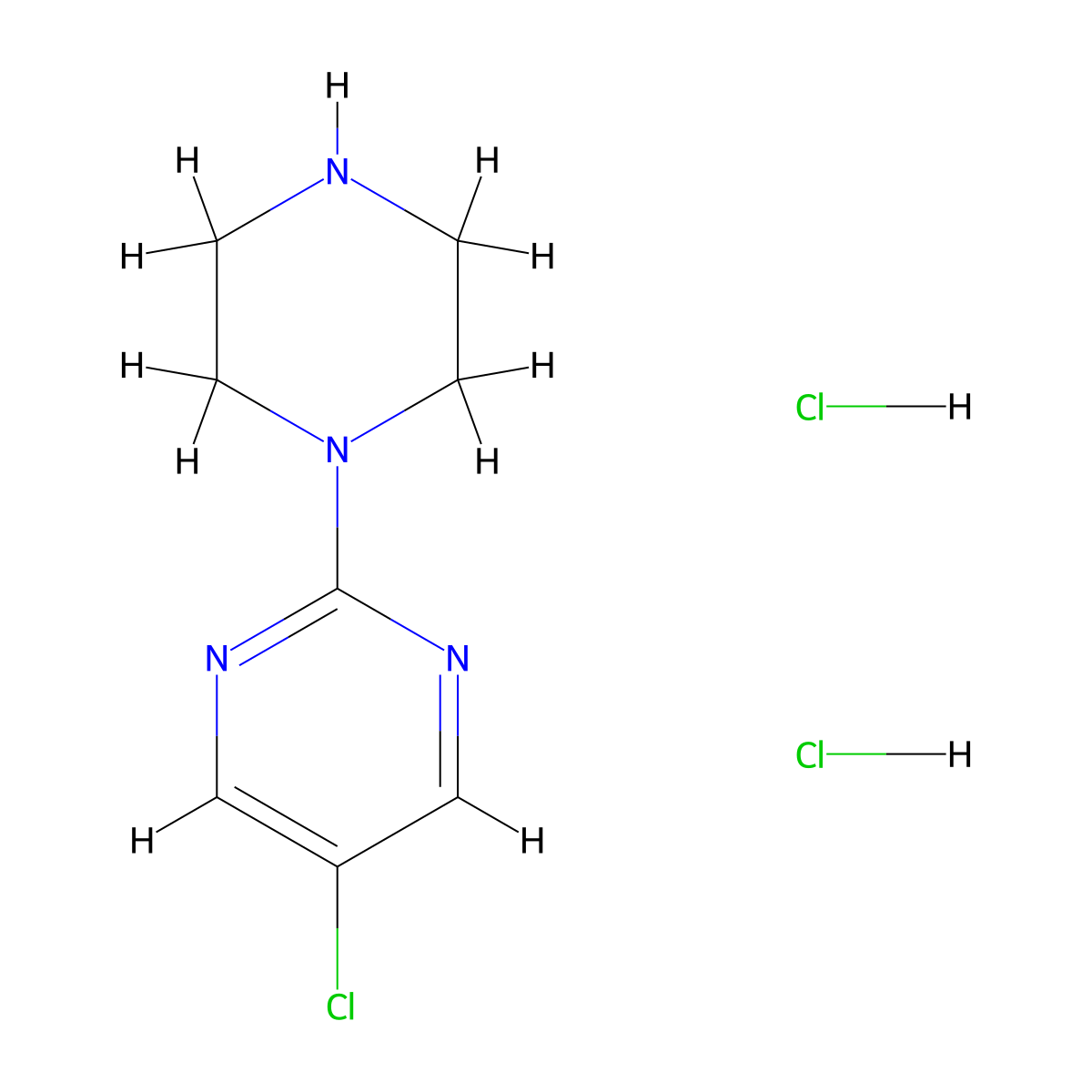 5-Chloro-2-(piperazin-1-yl)pyrimidine dihydrochloride molecular structure, CAS 1774905-30-4