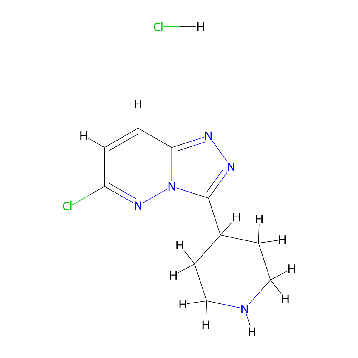 4-{6-Chloro-[1,2,4]triazolo[4,3-b]pyridazin-3-yl}piperidine hydrochloride molecular structure, CAS 1774905-50-8