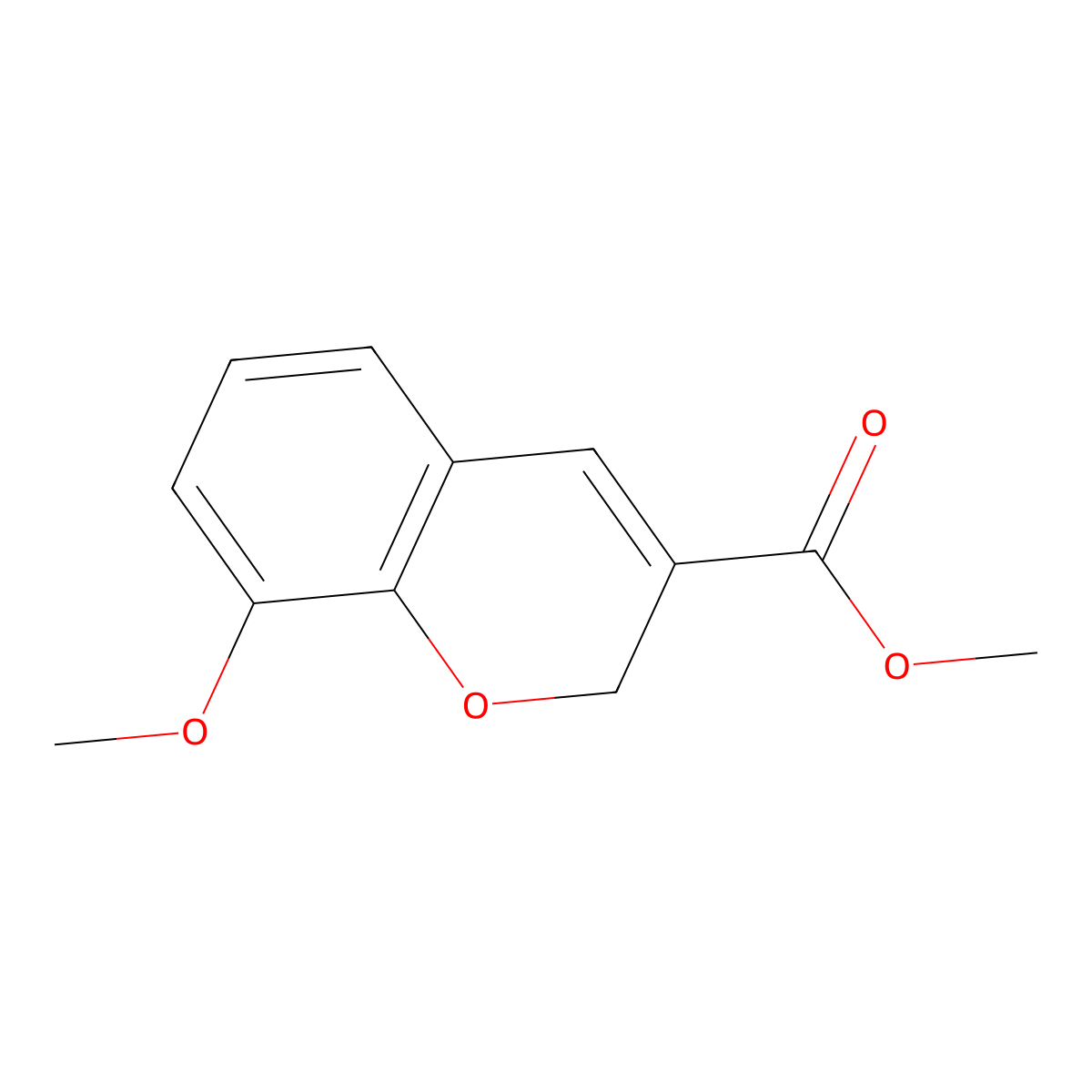 Methyl 8-methoxy-2H-1-benzopyran-3-carboxylate molecular structure, CAS 177496-82-1