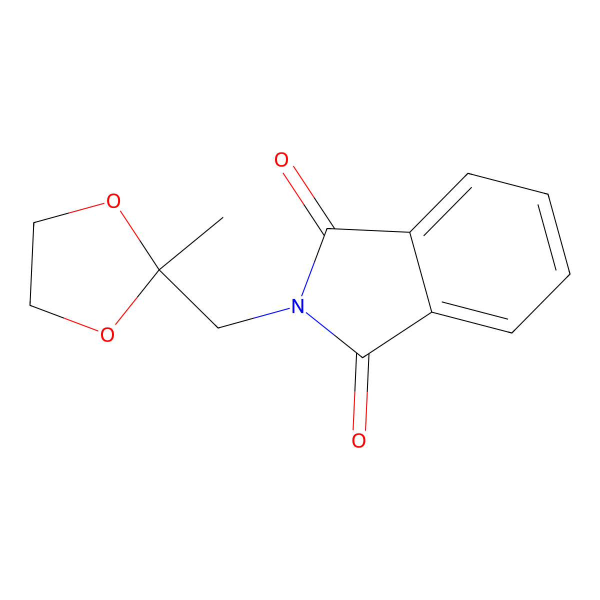 2-[(2-Methyl-1,3-dioxolan-2-yl)methyl]-1H-isoindole-1,3(2H)-dione molecular structure, CAS 1775-18-4
