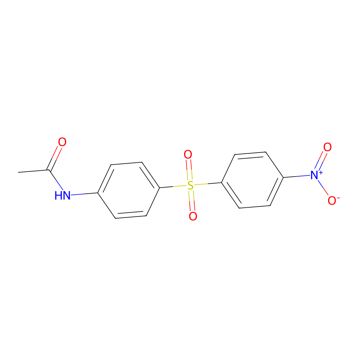 N-(4-(4-Nitrobenzene-1-sulfonyl)phenyl)acetamide molecular structure, CAS 1775-37-7