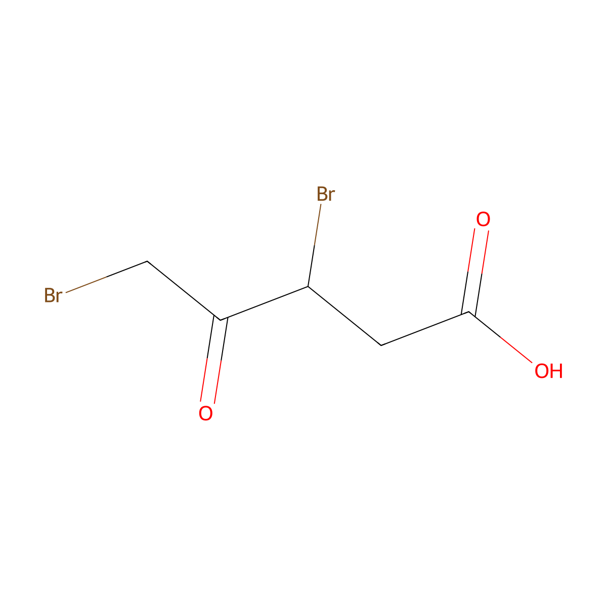 3,5-Dibromo-4-oxopentanoic acid molecular structure, CAS 1775-46-8