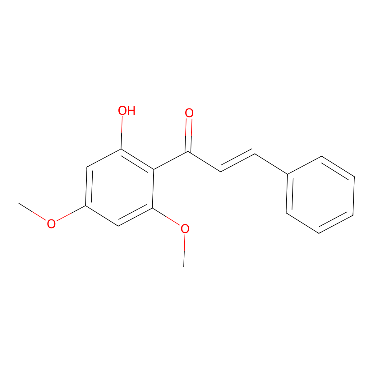 Flavokawain B molecular structure, CAS 1775-97-9