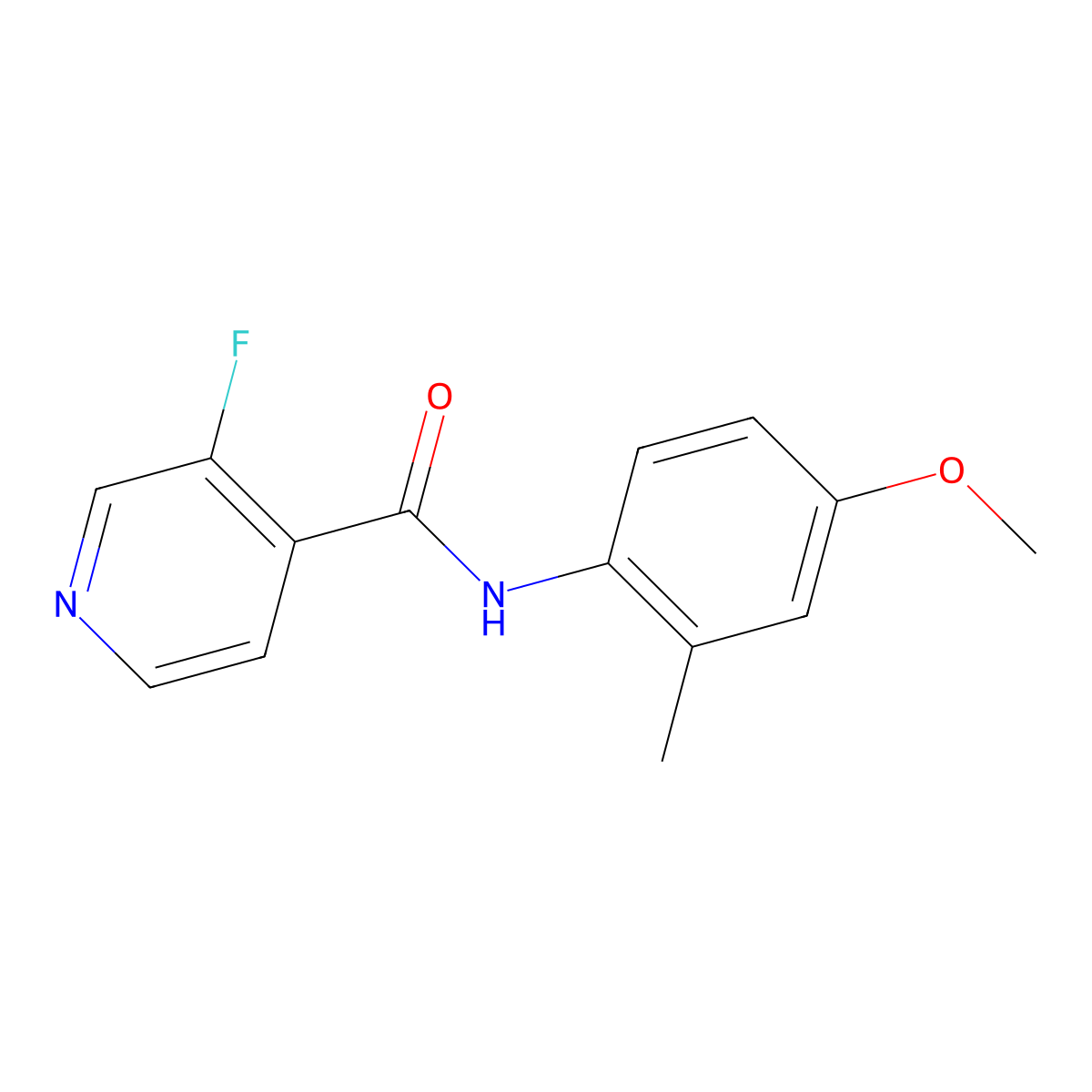 3-fluoro-N-(4-methoxy-2-methylphenyl)pyridine-4-carboxamide molecular structure, CAS 1775028-79-9
