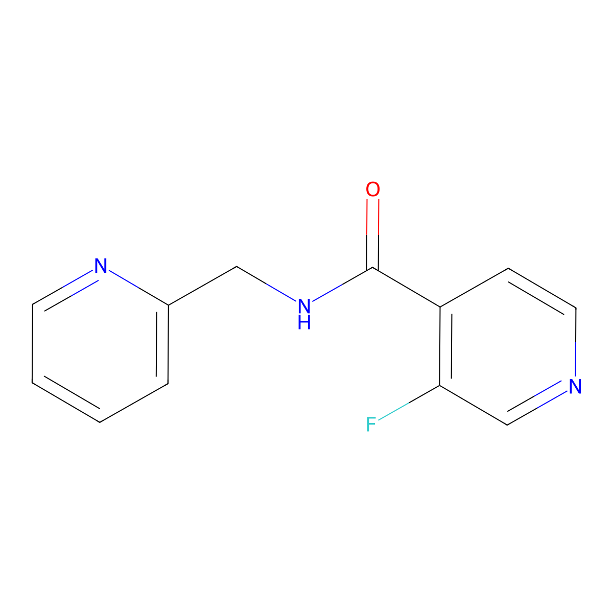 3-fluoro-N-[(pyridin-2-yl)methyl]pyridine-4-carboxamide molecular structure, CAS 1775031-28-1