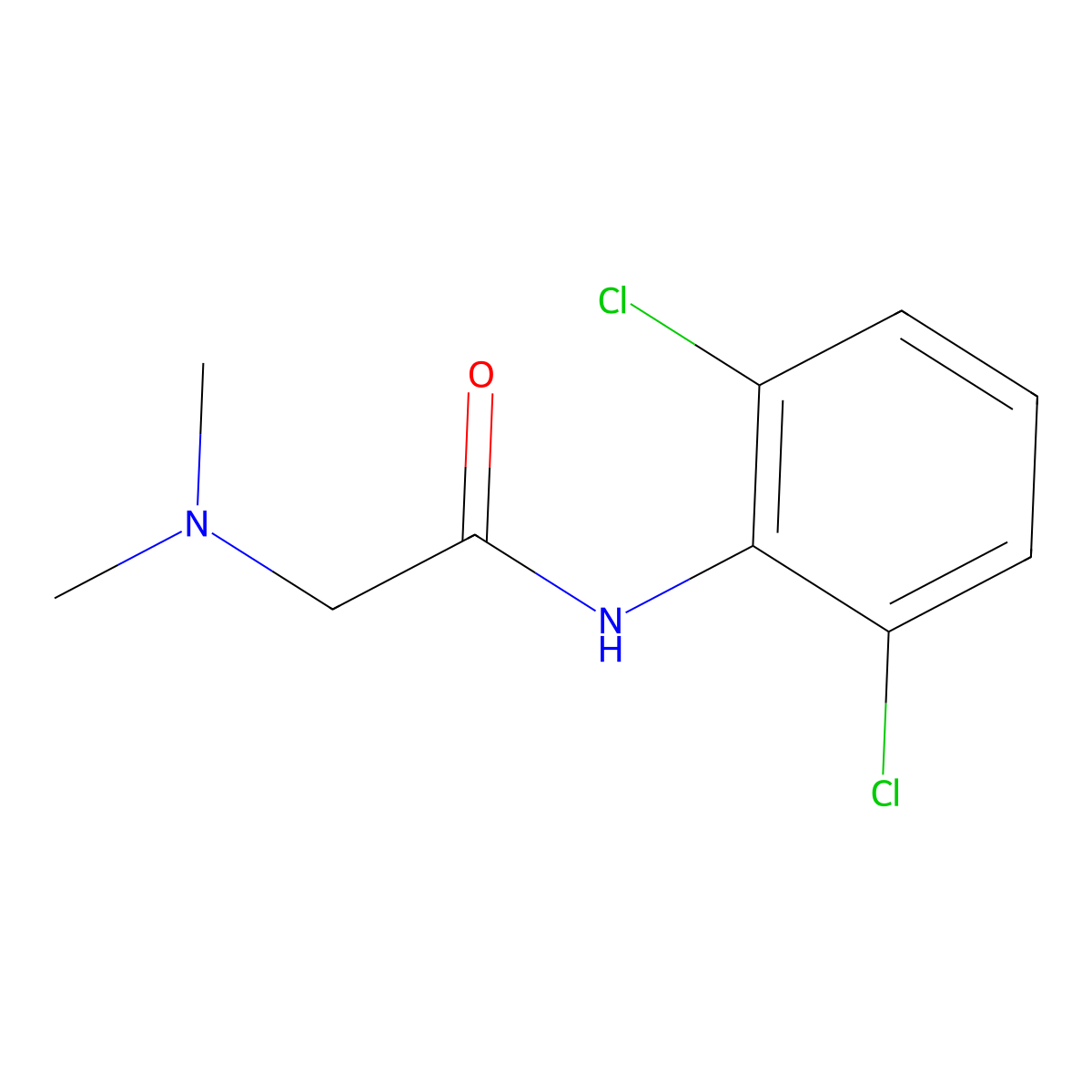 N-(2,6-dichlorophenyl)-2-(dimethylamino)acetamide molecular structure, CAS 17751-07-4