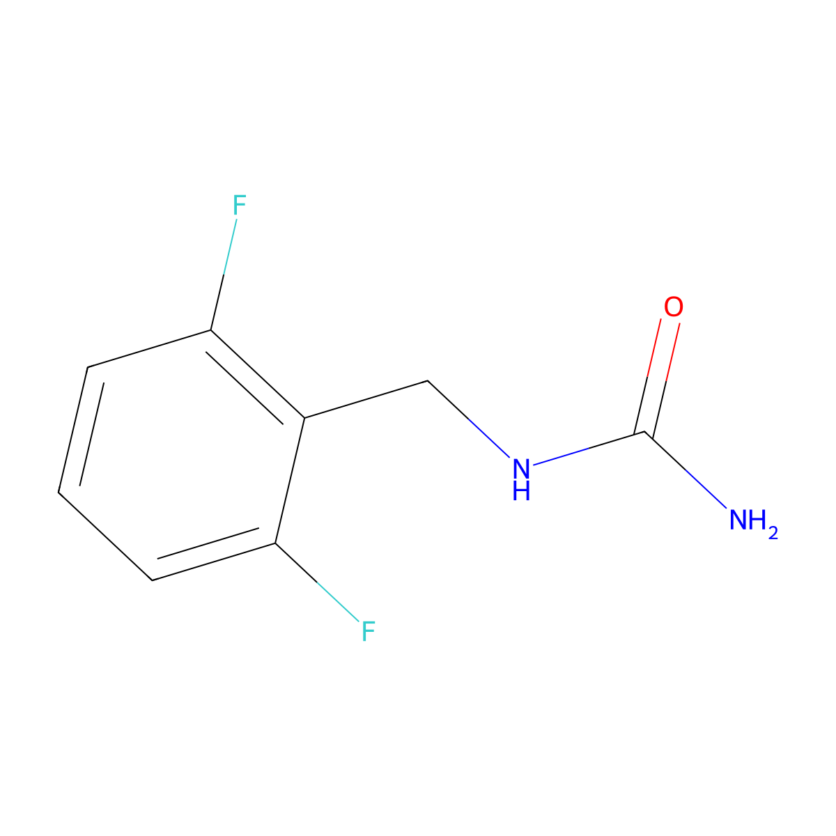 Urea, (2,6-difluorobenzyl)- molecular structure, CAS 17751-24-5