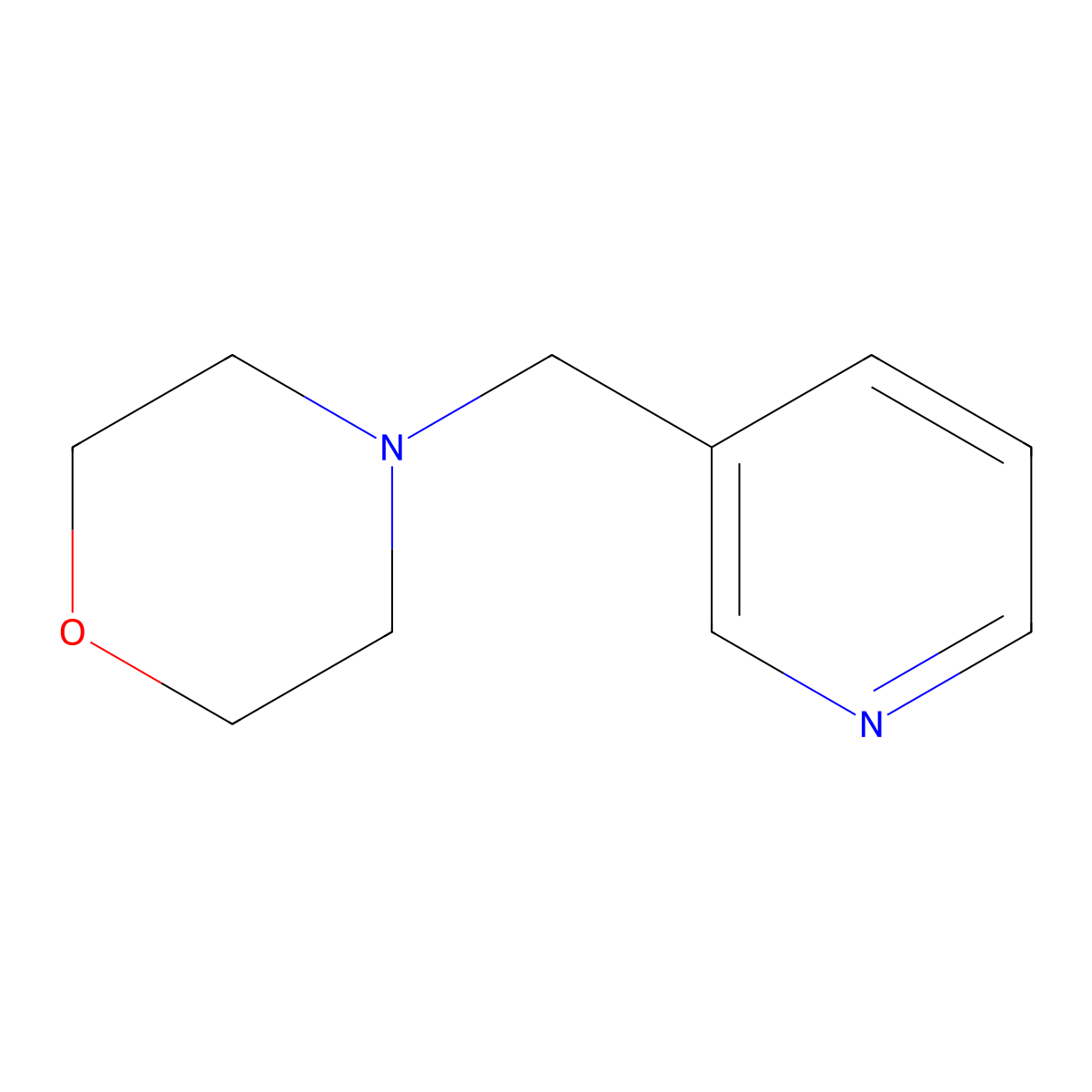 N-(3-Pyridylmethyl)morpholine molecular structure, CAS 17751-47-2