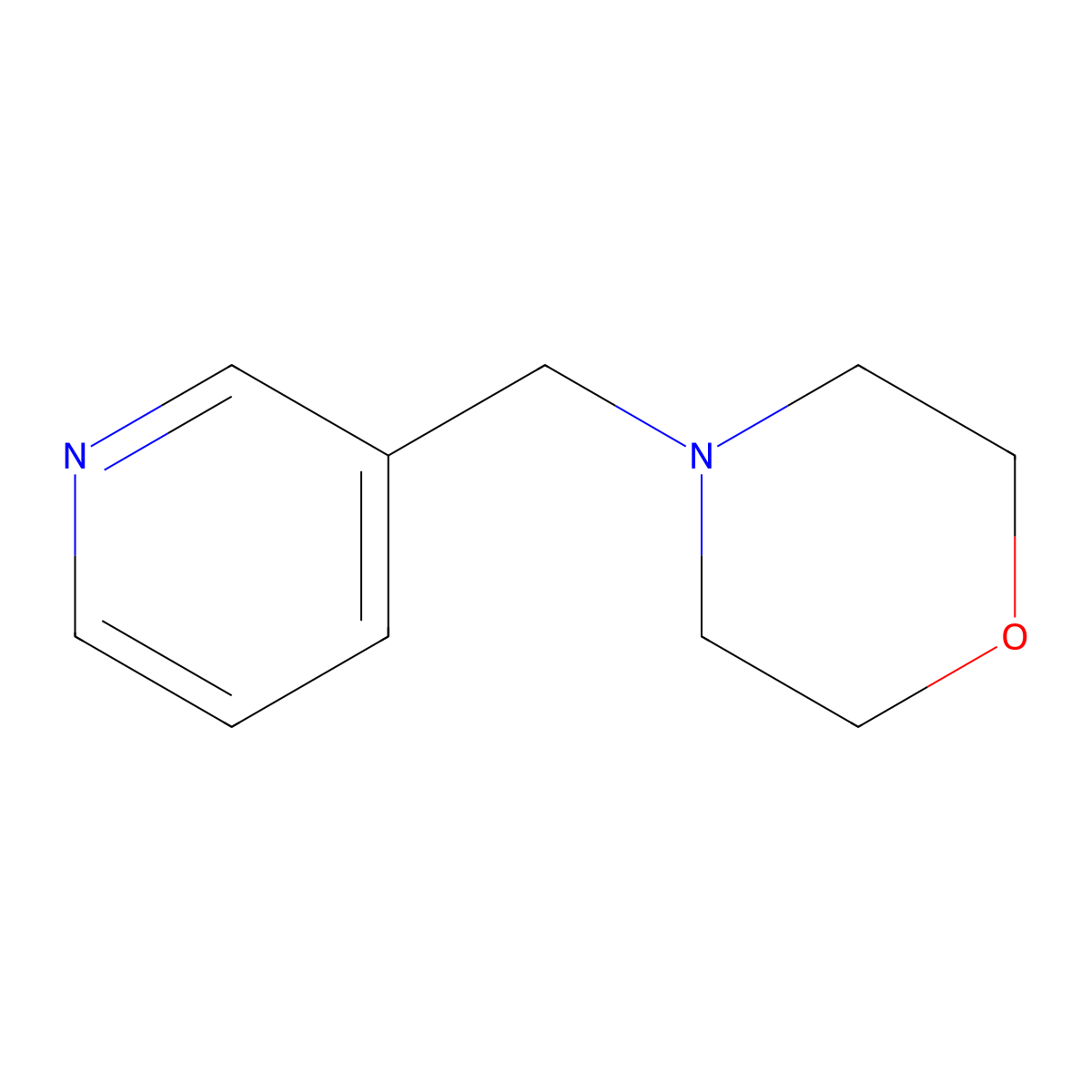 N-(3-Pyridylmethyl)morpholine molecular structure, CAS 17751-47-2