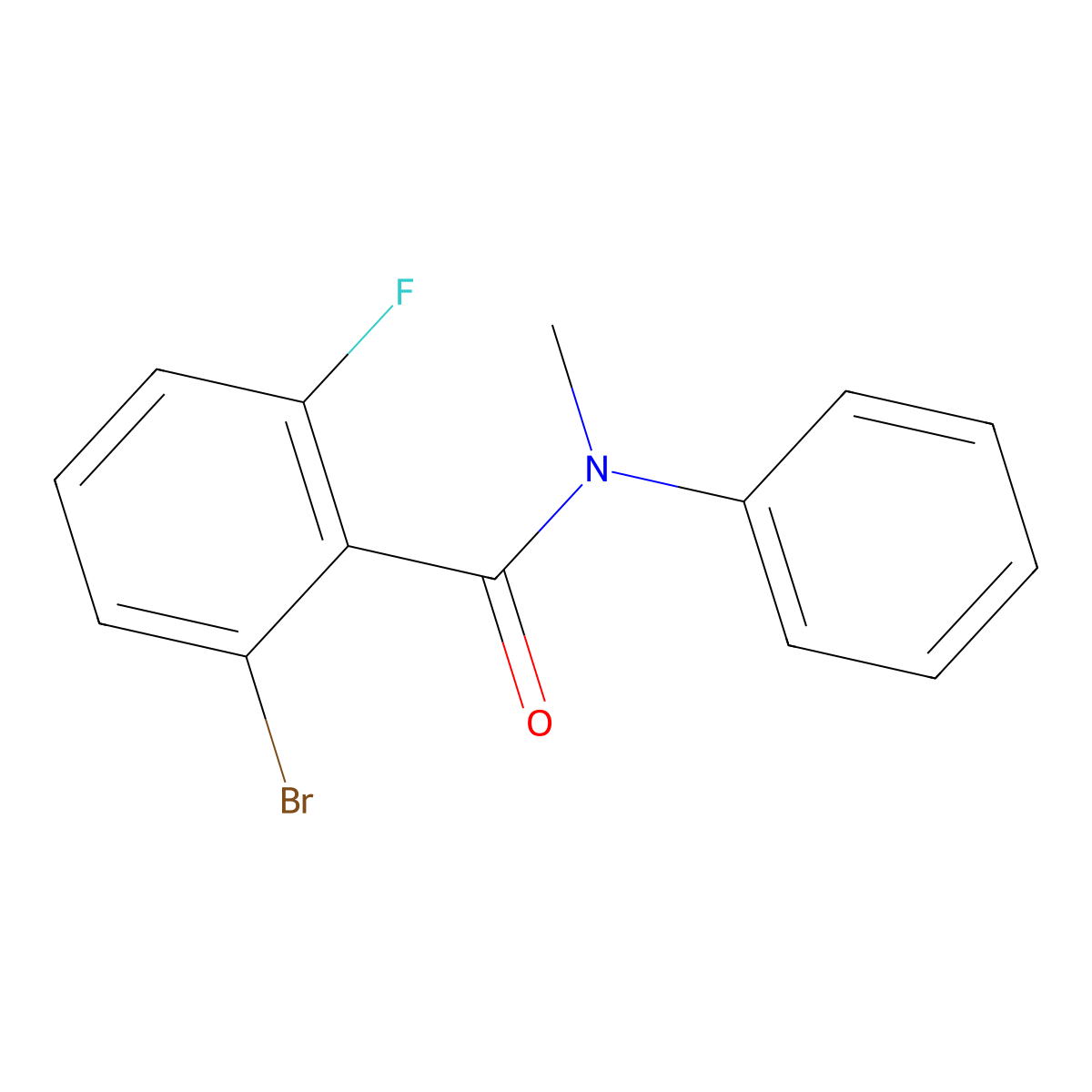 2-Bromo-6-fluoro-N-methyl-N-phenylbenzamide molecular structure, CAS 1775130-81-8