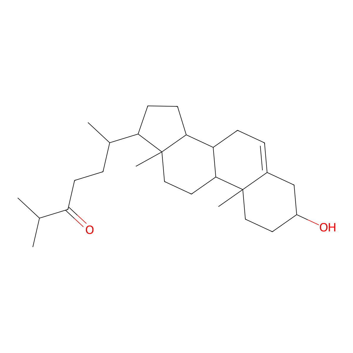 (6R)-6-[(3S,10R,13R,17R)-3-Hydroxy-10,13-dimethyl-2,3,4,7,8,9,11,12,14,15,16,17-dodecahydro-1H-cyclopenta[A]phenanthren-17-yl]-2-met hyl-heptan-3-one molecular structure, CAS 17752-16-8