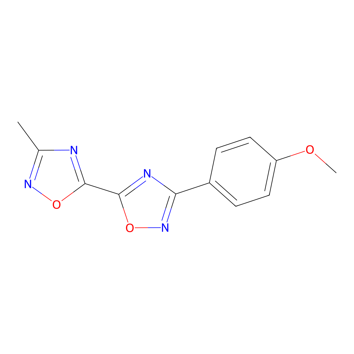 3-(4-Methoxyphenyl)-3'-methyl-5,5'-bi-1,2,4-oxadiazole molecular structure, CAS 1775303-53-1