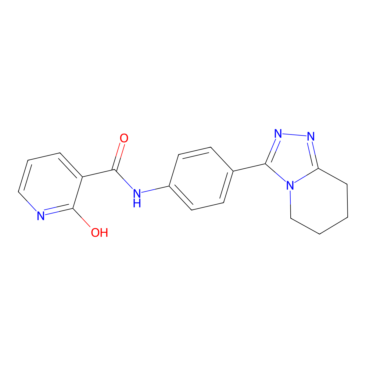 2-hydroxy-N-[4-(5,6,7,8-tetrahydro[1,2,4]triazolo[4,3-a]pyridin-3-yl)phenyl]nicotinamide molecular structure, CAS 1775304-85-2