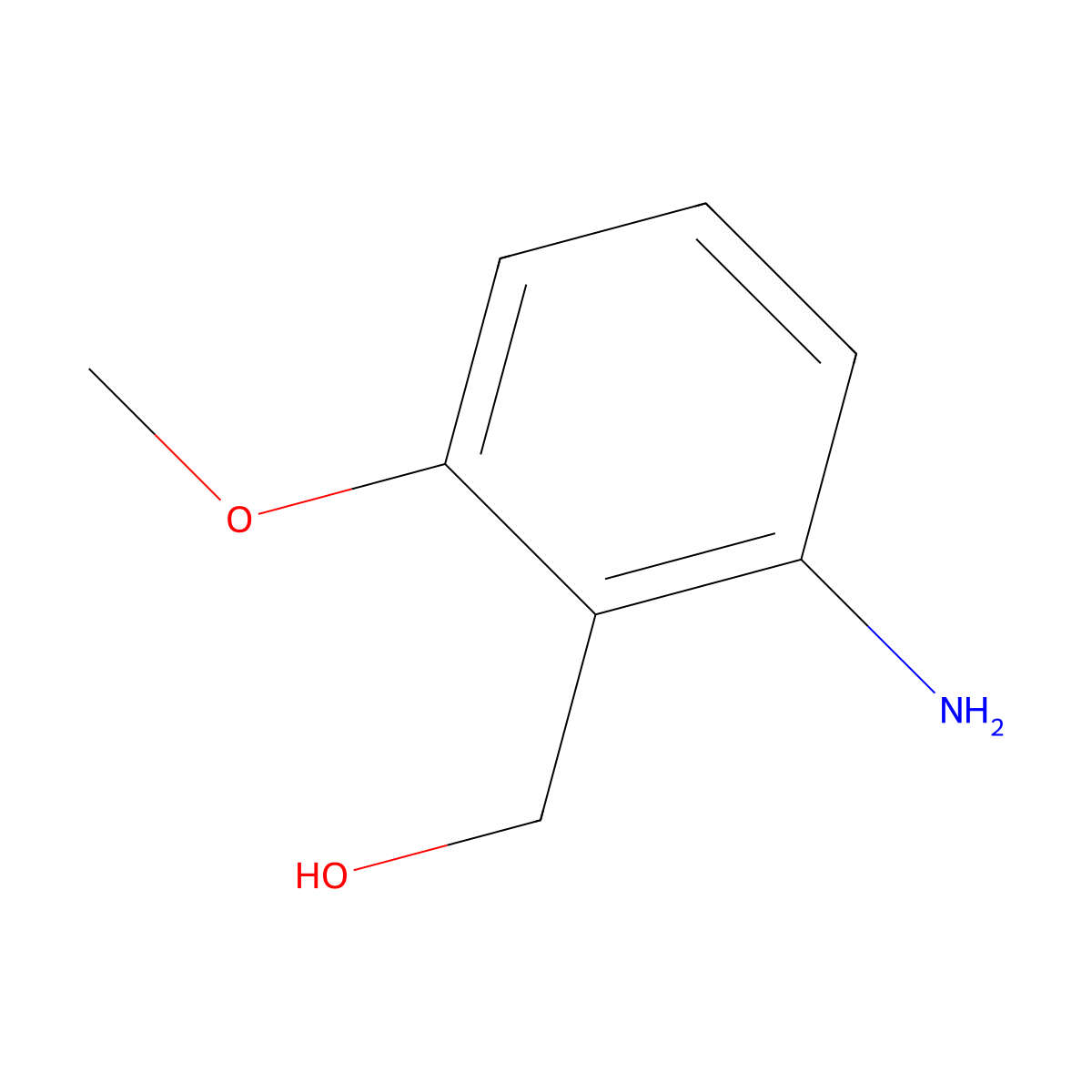 (2-Amino-6-methoxyphenyl)methanol molecular structure, CAS 177531-95-2